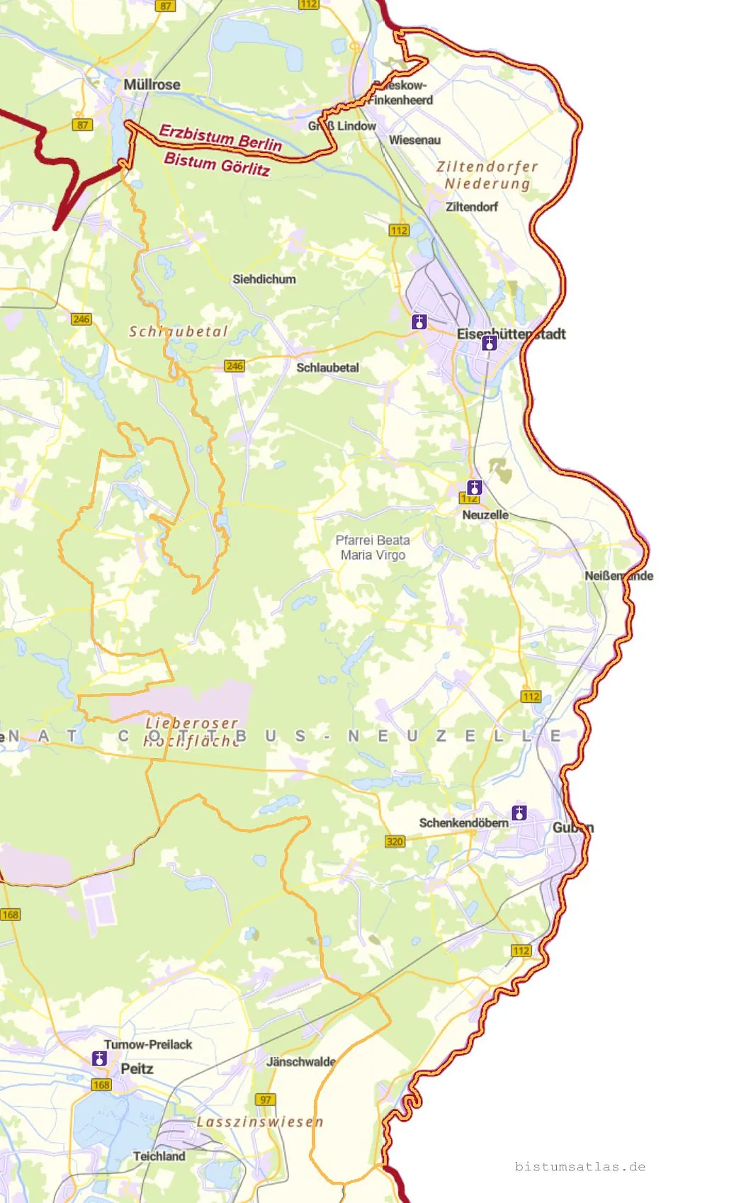 'Pfarrei Neuzelle Karte