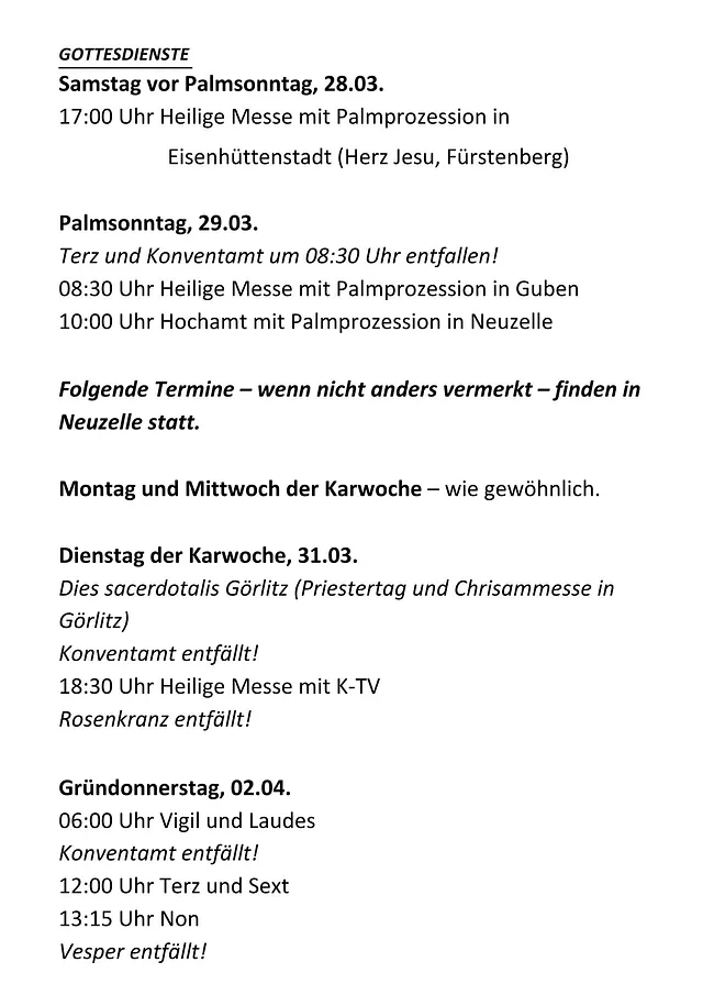 gottesdienste ostern