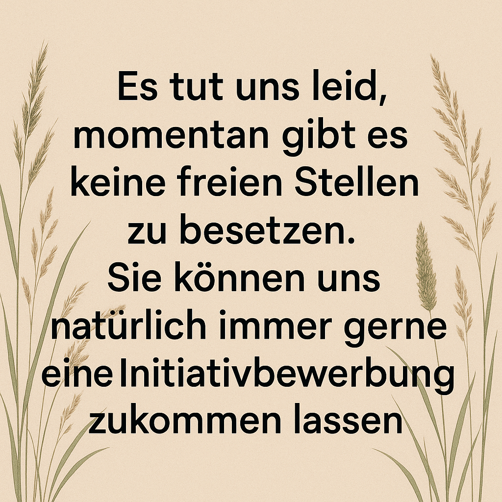 keine freien stellen